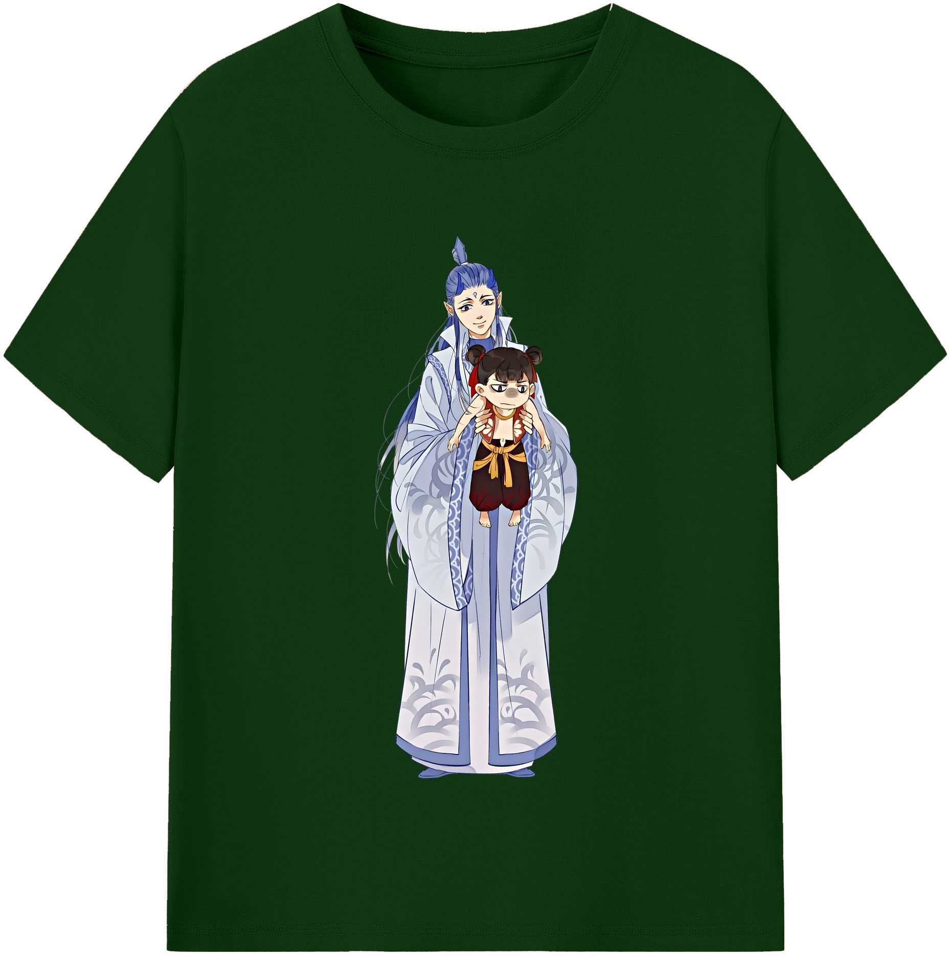 （画像用） Ne Zha 2 ナタ 魔童の大暴れ 綿100％半袖Tシャツ（フロントプリント）